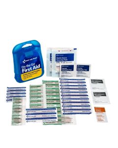 FAO91098 image(0) - 29 Pc Mini Clear Blue Plastic First Aid Kit