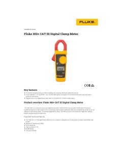 FLU302PLUS image(6) - Fluke F302+ CAT III Digital Clamp Meter 400A AC Clamp