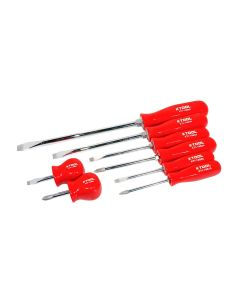 KTI19800 image(0) - K Tool International SCREWDRIVER SET PHILLIPS & SLOTTED 8PC RED