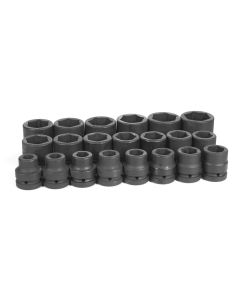 GRE9021 image(0) - Grey Pneumatic 1" DR 21PC FRAC SOCKET SET 3/4" - 2"