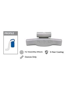 PWWT200Z image(0) - Wegmann Automotive 2 oz Zinc Coated Clip-on TZ Gray Series Wheel Weight (Box of 25)