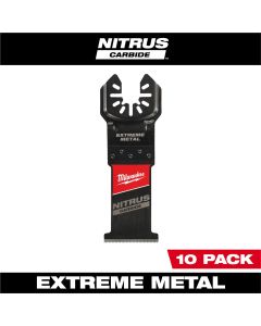 MLW49-25-1569 image(0) - Milwaukee Tool NITRUS CARBIDE Extreme Metal Universal Fit OPEN-LOK Multi-Tool Blade 10PK