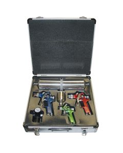 TIT19221 image(0) - TITAN 4 Pc. Hvlp Spray Gun Kit W/Aluminum Case