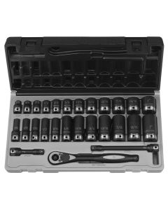 GRE81627RD image(0) - Grey Pneumatic 3/8" Dr. 27pc Fract. Std & Deep Duo-Socket Set - 6