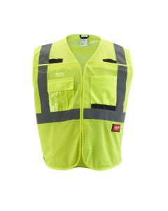 MLW48-73-5121 image(0) - Class 2 Breakaway High Visibility Yellow Mesh Safety Vest S/M