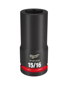 MLW49-66-6338 image(0) - Milwaukee Tool SHOCKWAVE Impact Duty  3/4"Drive 15/16" Deep 6 Point Socket