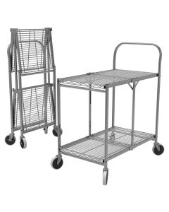 LUXWSCC-2 image(0) - Luxor Two-Shelf Collapsible Wire Utility Cart