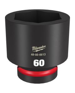 MLW49-66-6613 image(0) - Milwaukee Tool SHOCKWAVE Impact Duty 1"Drive 60MM Standard 6 Point Socket