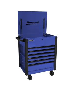 HOMBL06035247 image(0) - Homak Manufacturing 35 in. Pro Series 7-Drawer Service Cart, Blue