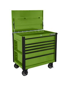 EXTEX4106TCGNBK image(0) - Extreme Tools 41 in. 6-Drawer Tool Cart w/Bumpers, Lime Green w/