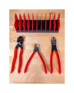 KNP9K-00-80-137-US image(0) - KNIPEX 3-Piece Cutting Pliers Set with FREE 10-Piece Tool Holder