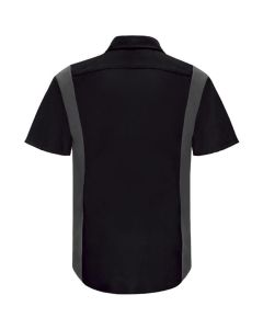 VFISY32BC-RG-M image(0) - Workwear Outfitters Men's Long Sleeve Perform Plus Shop Shirt w/ Oilblok Tech Black/Charcoal, Medium