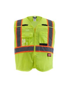 MLW48-73-5172 image(0) - Class 2 Breakaway High Visibility Yellow Mesh Safety Vest - L/XL (CSA)