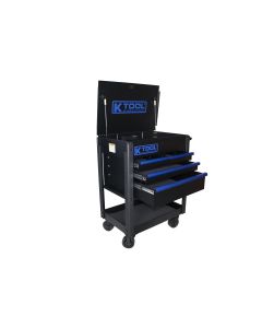 KTI75152 image(0) - K Tool International Service Cart 35 in. Premium 4 Drawer 500 lb. (Matte Black/Blue)