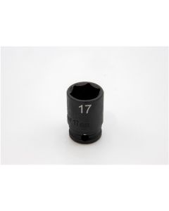 VIMIMPM617 image(0) - VIM Tools 17 mm X 3/8 Inch Drive CR-MO Impact Socket - Shallow