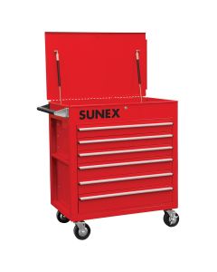 SUN8057 image(0) - 6 Full-Drawer Professional Cart, Red