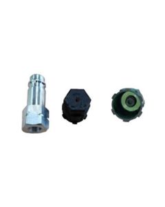 FJC2802 image(0) - FJC R-1234yf Aluminum straight adapter with JRA Valve core with cap 1/8 NPT F M9 x 1