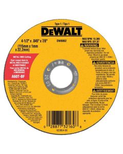 DWTDW8062 image(0) - DeWalt 4 1/2 CUT OFF WHEEL