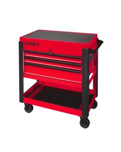 SUN8035XT image(0) - Sunex 3-Drawer Utility Cart w/ Sliding Top,