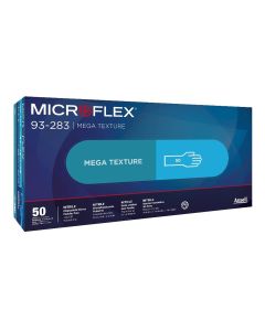 MFX93283070 image(0) - Microflex 93-283 MEGA TXT GLOVES BLUE SMALL (6.5-7)