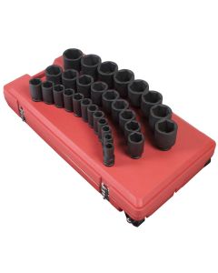 SUN4695 image(0) - Sunex 3/4" Drive 29 Piece SAE Deep Impact Socket Set