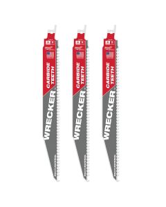 MLW48-00-5342 image(0) - 9" 6 TPI THE WRECKER™ with Carbide Teeth SAWZALL® Blade 3PK