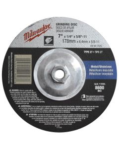 MLW49-94-7020 image(0) - 7" x 1/4" x 7/8" Grinding Wheel (Type 27)