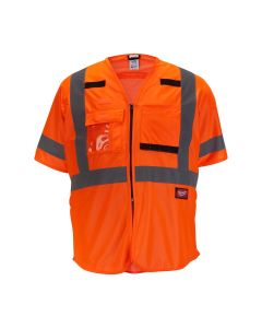 MLW48-73-5148 image(0) - Class 3 High Visibility Orange Safety Vest - 4XL/5XL