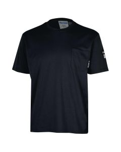 OBRZFI109-L image(1) - OBERON T-Shirt - 100% FR/Arc-Rated 7 oz Cotton Interlock - Short Sleeves - Navy - Size: L