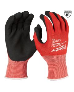 MLW48-22-8900 image(0) - Milwaukee Tool Red Nitrile Level 1 Cut Resistant Dipped Work Gloves, Small