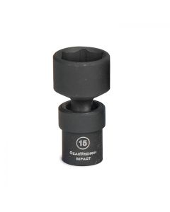 KDT84170 image(0) - GearWrench 1/4" DRIVE UNIVERSAL IMPACT SOCKET 15MM