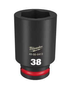 MLW49-66-6413 image(0) - Milwaukee Tool SHOCKWAVE Impact Duty  3/4"Drive 38MM Deep 6 Point Socket