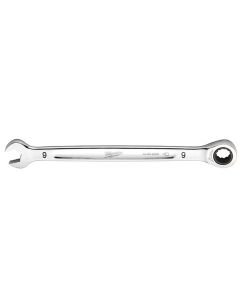 MLW45-96-9309 image(1) - Milwaukee Tool 9MM Metric Ratcheting Combination Wrench, 12-Point, Steel, Chrome