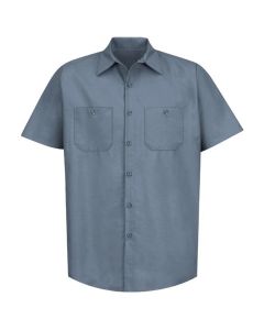 VFISP24PB-SS-XXL image(0) - Workwear Outfitters Men's Short Sleeve Indust. Work Shirt Postman Blue, XXL