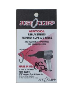 JSC250-5 image(0) - Just Clips 5 PACK 1/4" ANVIL RETAINER CLIP REFILL KIT