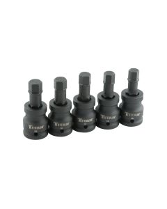 TITAN 5-PC 3/4" DR METRIC HEX IMPACT