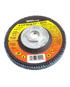 FOR71920 image(2) - Forney Industries Flap Disc, High Density, Type 29, 4-1/2 in x 5/8 in-11, ZA40