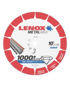 LEX1972926 image(0) - LENOX Metal Max  DIAM CUTOFF WHEEL CH 10" X 5/8"