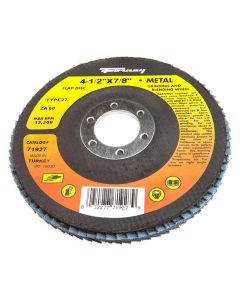 FOR71927 image(0) - Forney Industries Flap Disc, Type 27, 4-1/2 in x 7/8 in, ZA60