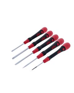 WIH26195 image(0) - Wiha Tools 5 Piece Set Includes: Slotted 1.5mmx40mm, 2.5mmx50mm, 3.5mmx60mm and Phillips #0x50mm, #1x60mm