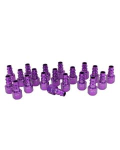 MIL761VC-20 image(0) - Milton Industries HighFlow Plugs, V-style Purple,1/4" FNPT