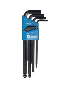 EKL13609 image(0) - Eklind Tool Company HEX KEY SET 9 PC BALL END METRI LNG 1.5-10MM