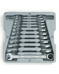 KDT9412 image(0) - GEARWRENCH 12 Pc. 12 Pt. Ratcheting Combination Wrench Set, Metric