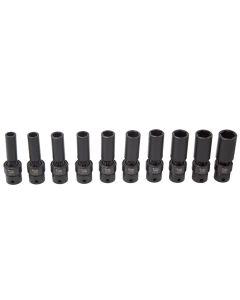 KTI37400 image(0) - K Tool International Impact Flex Socket Set 10 Piece 3/8 in. Dr. MM