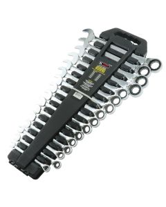 KTI45600 image(0) - 16-piece Metric Ratcheting Reversible Wrench Set