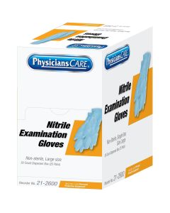 FAO21-2600 image(0) - First Aid Only Nitrile Exam Gloves 50/dispenser box