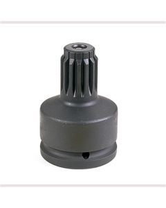 GRE6011A image(0) - Grey Pneumatic 1-1/2" F x #5 Spline M Adapter w/ Lock Button
