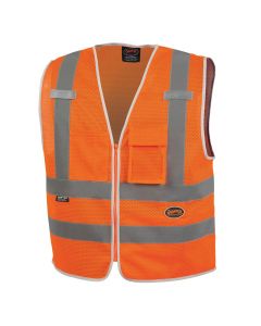 SRWV1025250U-4XL image(0) - Pioneer Pioneer - Mesh 8-Pocket Safety Vest - Hi-Vis Orange - Size 4XL