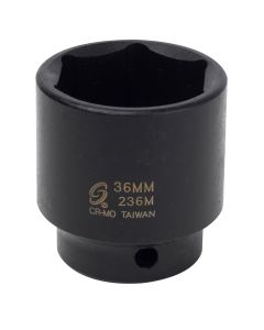 SUN236M image(0) - Sunex 1/2 in. Drive Impact Socket, 36 mm