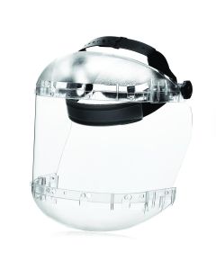 SRWS38410 image(0) - Sellstrom Sellstrom- Face Shield - 380 Series -MAX LIGHT- 6.5" x 19.5" x 0.040" Window - Clear - Ratcheting Headgear - Dual Crown